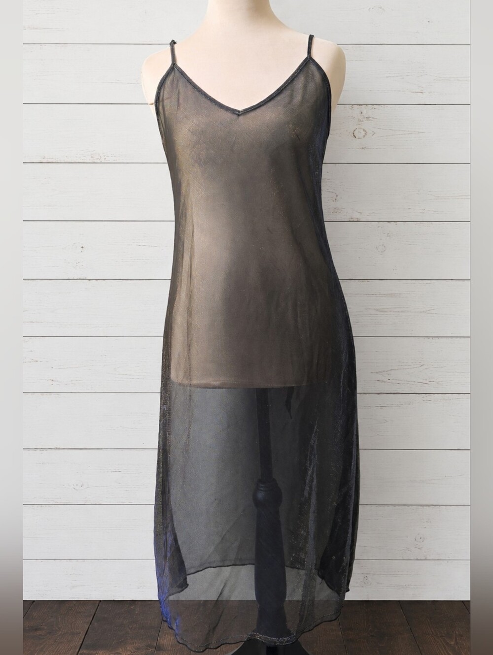 Urban Outfitters Out From Under Iridescent Mesh Slip Dress Size S